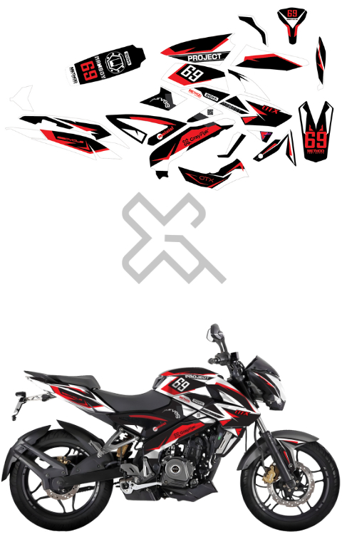 Full Body Sticker Compatible with Pulsar NS 200 D2 Edition